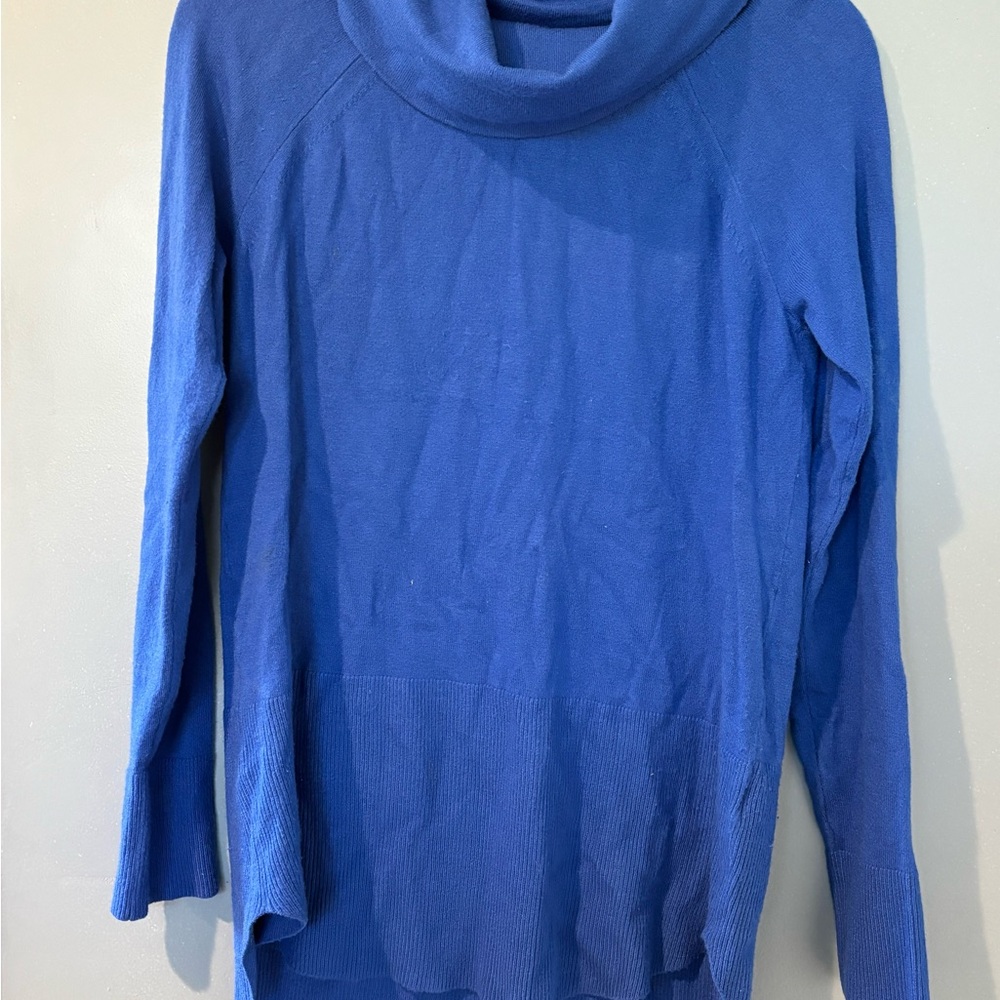 Rays Women's Blue Cowl Neck Sweater